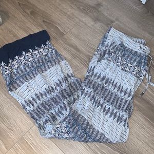 blue boho pants